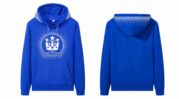 ✨ Coast to Coast Blue Rhinestone Hoodie– Preorder