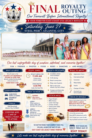 Royalty Farewell Atlantic City Beach Celebration