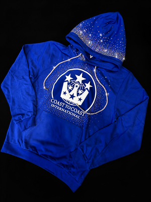 ✨ Coast to Coast Blue Rhinestone Hoodie– Preorder