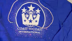 ✨ Coast to Coast Blue Rhinestone Hoodie– Preorder